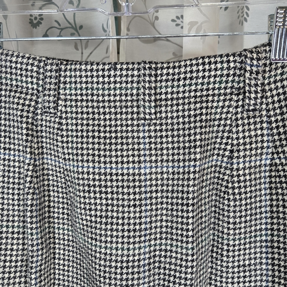 Vintage Breeches Wool Alpaca Houndstooth Wrap Skirt Size 10 Classic Preppy Skirt - Picture 6 of 8